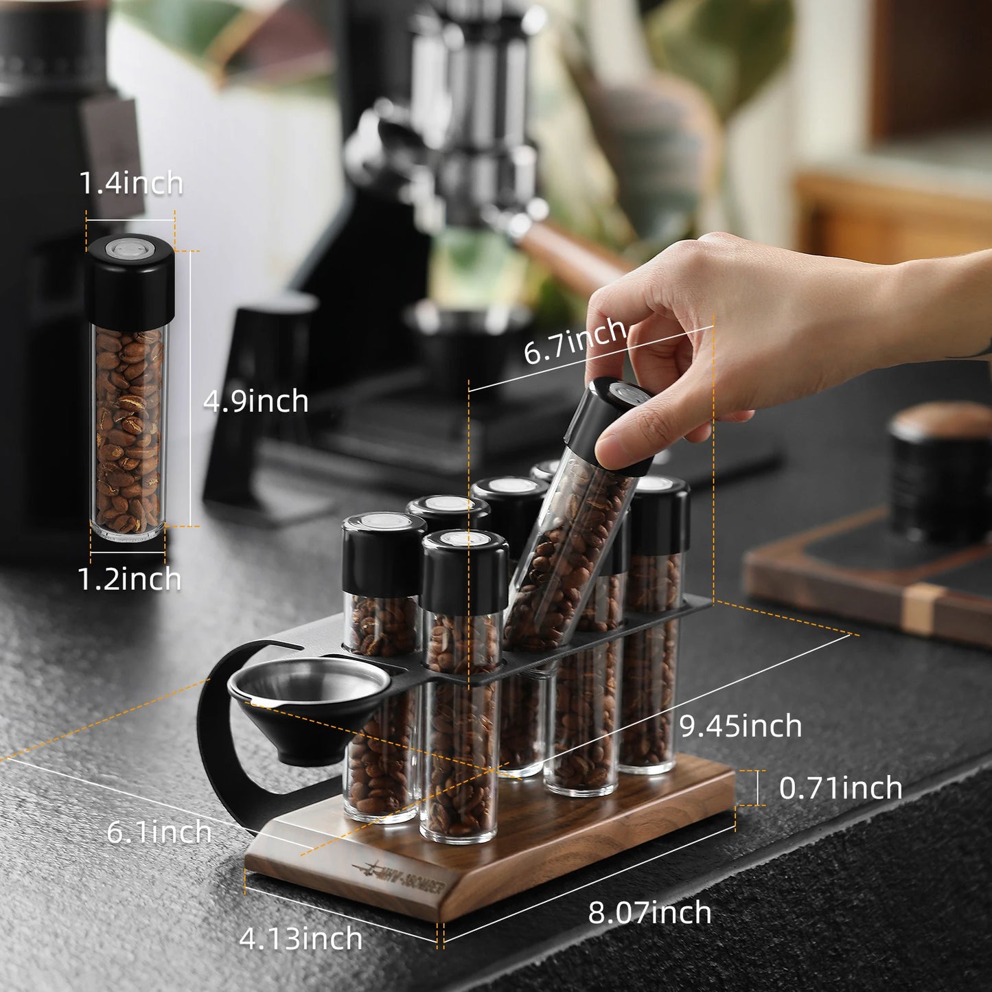 Single Dose Coffee Bean Storage Tubes