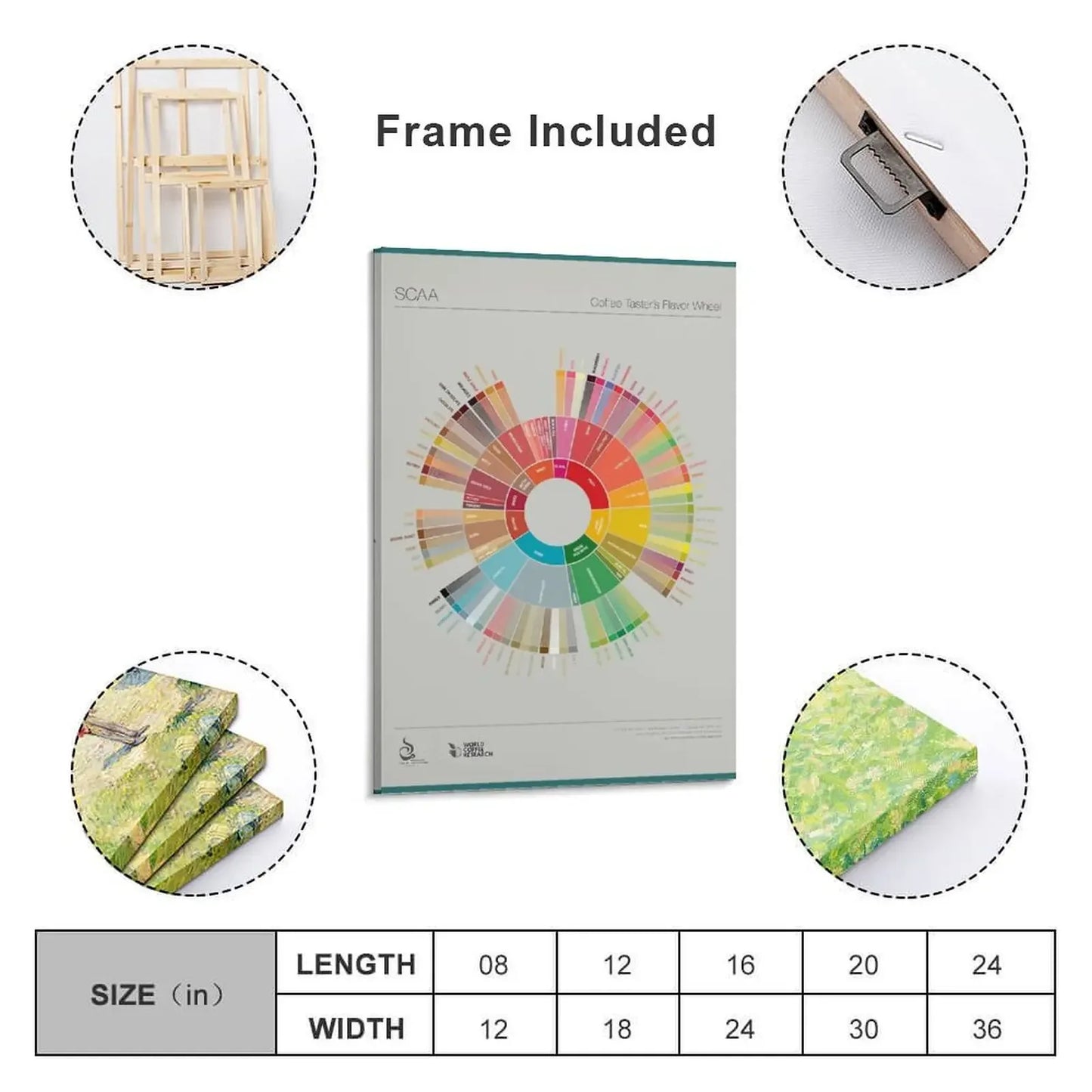 Coffee Flavor Wheel Canvas Print