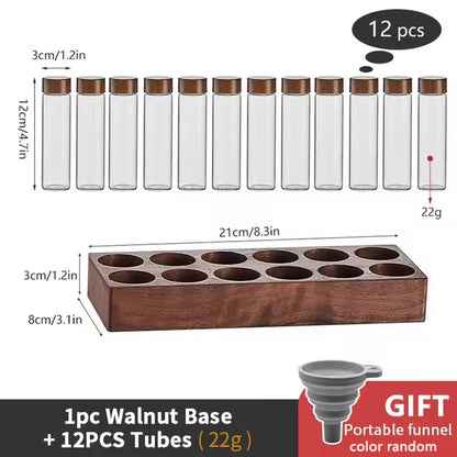 Single Dose Coffee Bean Storage Tubes & Display Rack